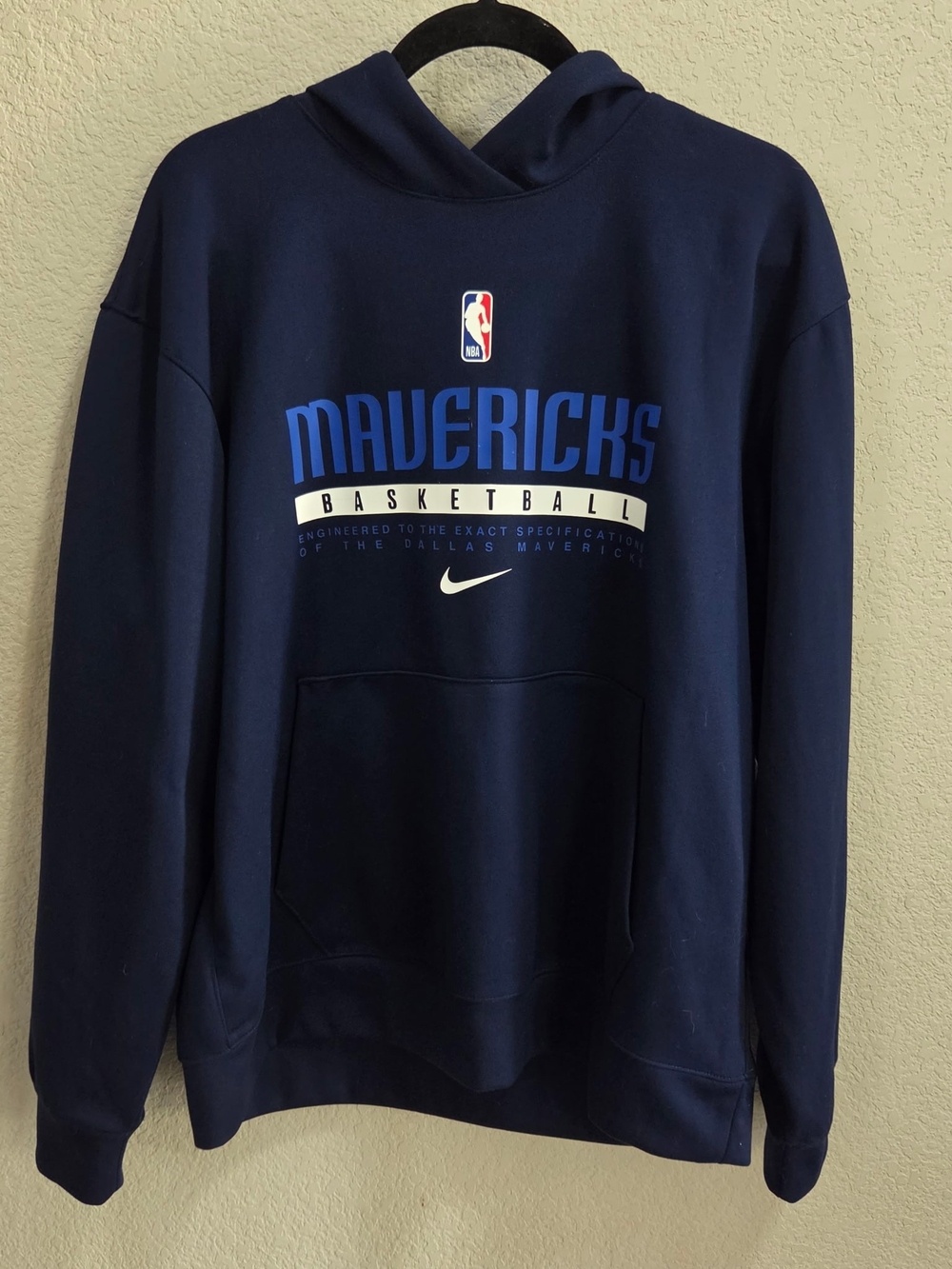Nike Navy Mavericks Basketball Pullover Hoodie